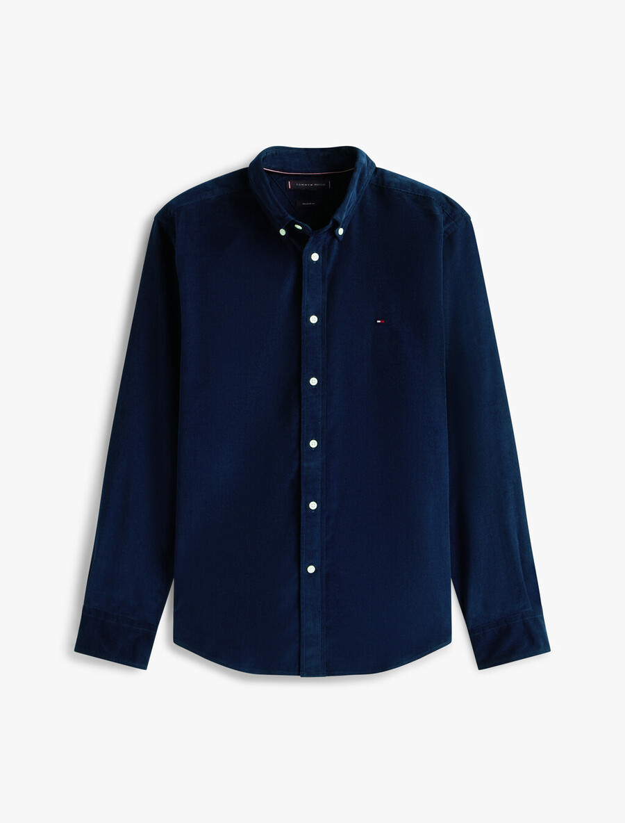 camicia in velluto a coste tinta unita asia fit