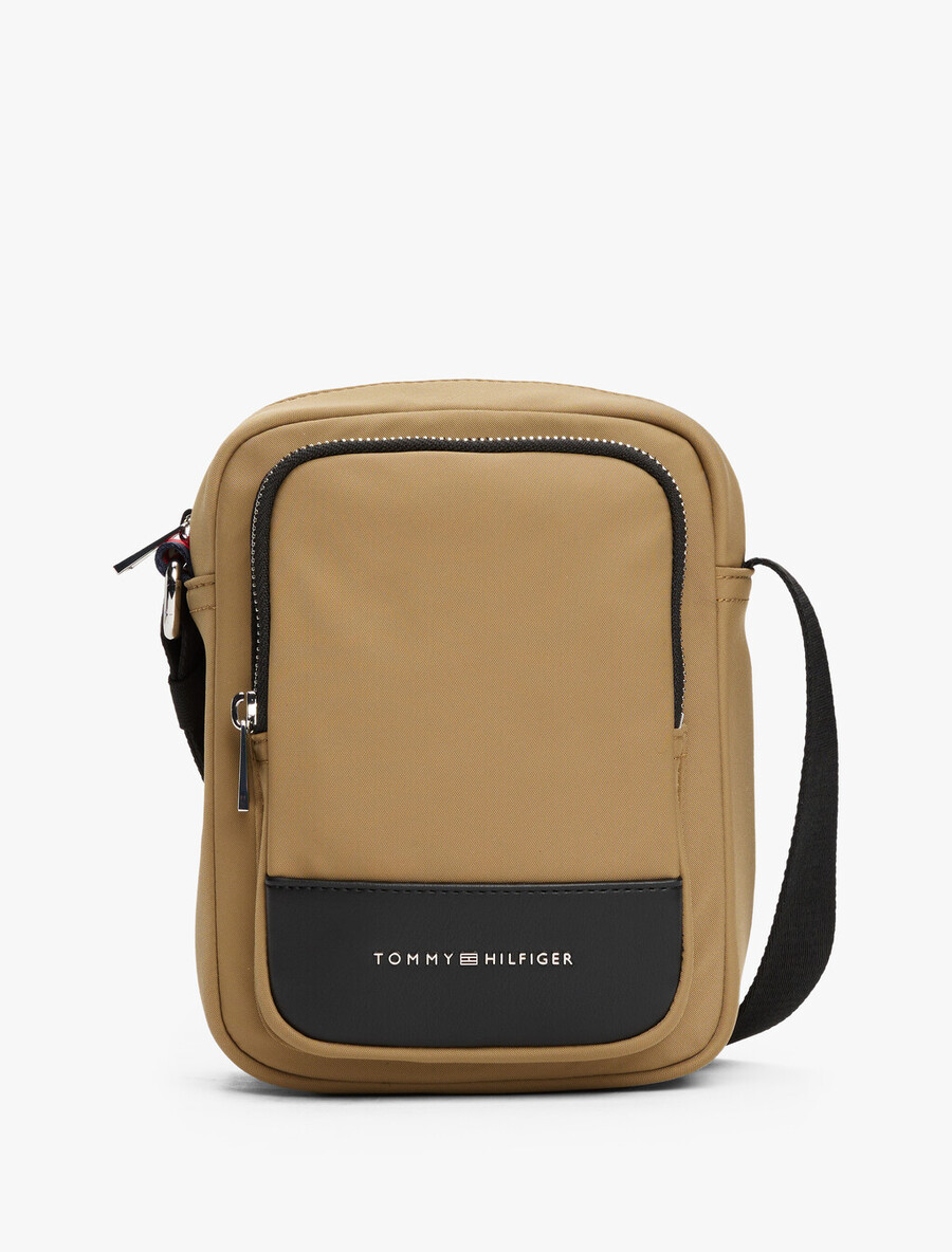 borsa da reporter con logo in metallo th business