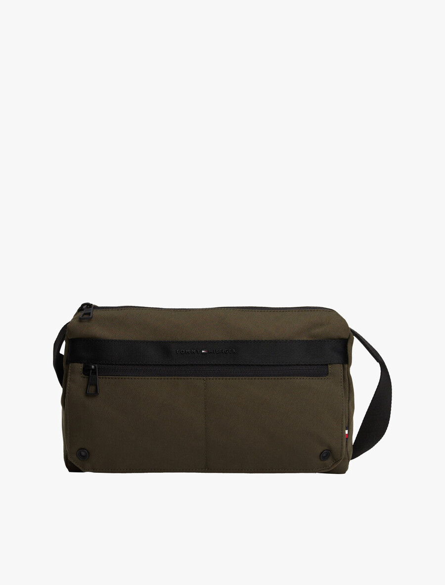 borsa a tracolla con logo in metallo