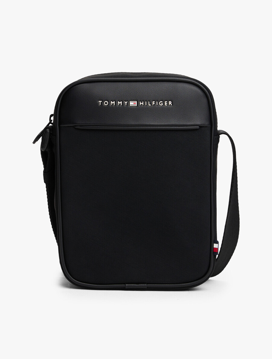borsa a tracolla con pannello testurizzato