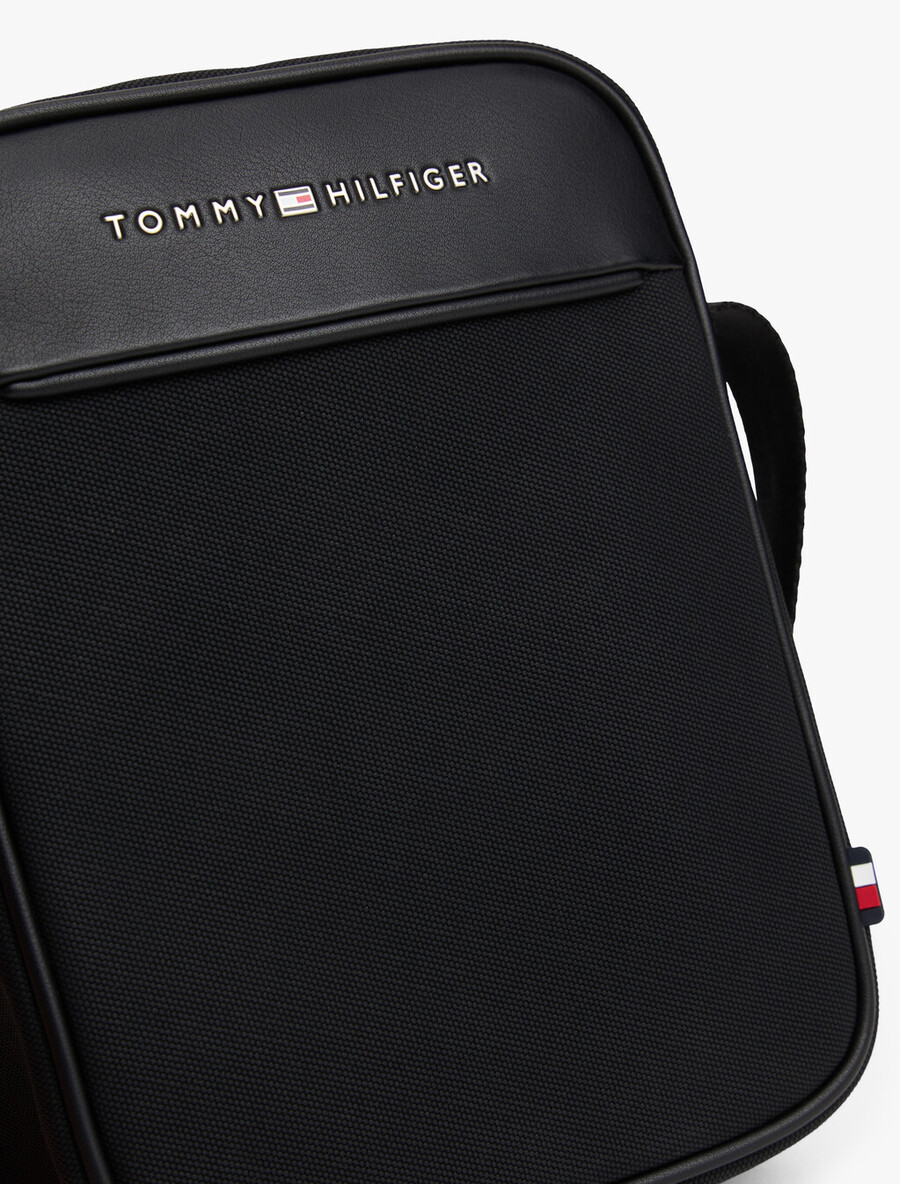 borsa a tracolla con pannello testurizzato