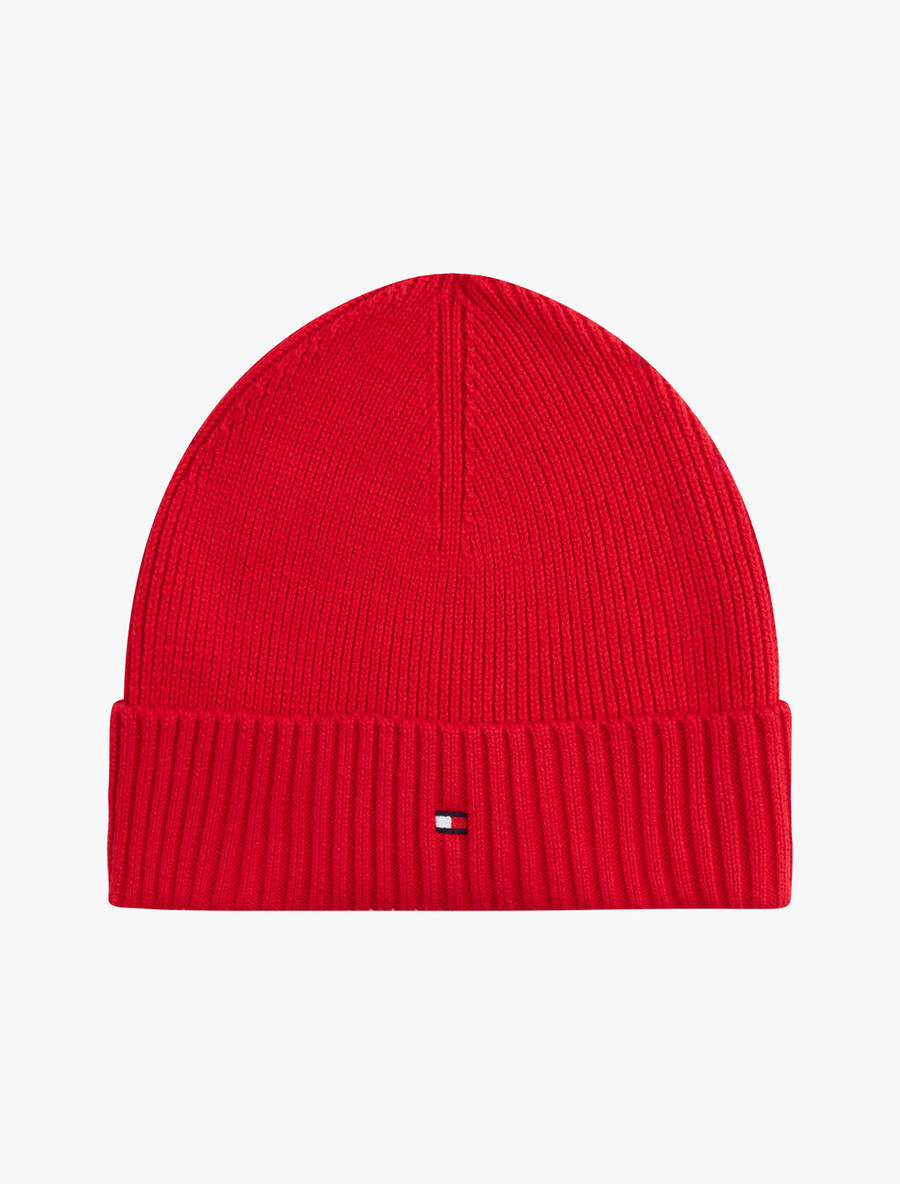 berretto con bandiera hilfiger e cashmere