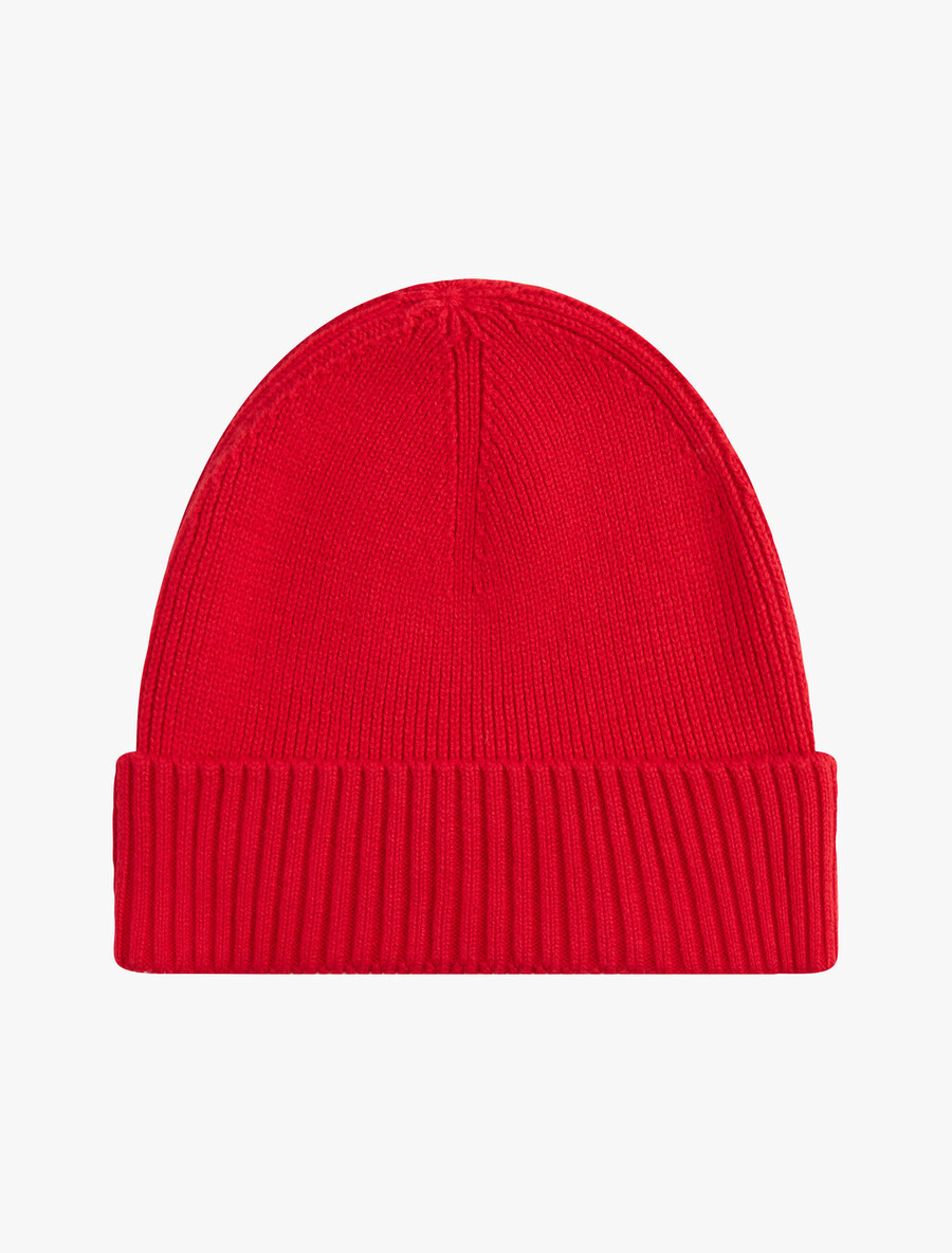 berretto con bandiera hilfiger e cashmere