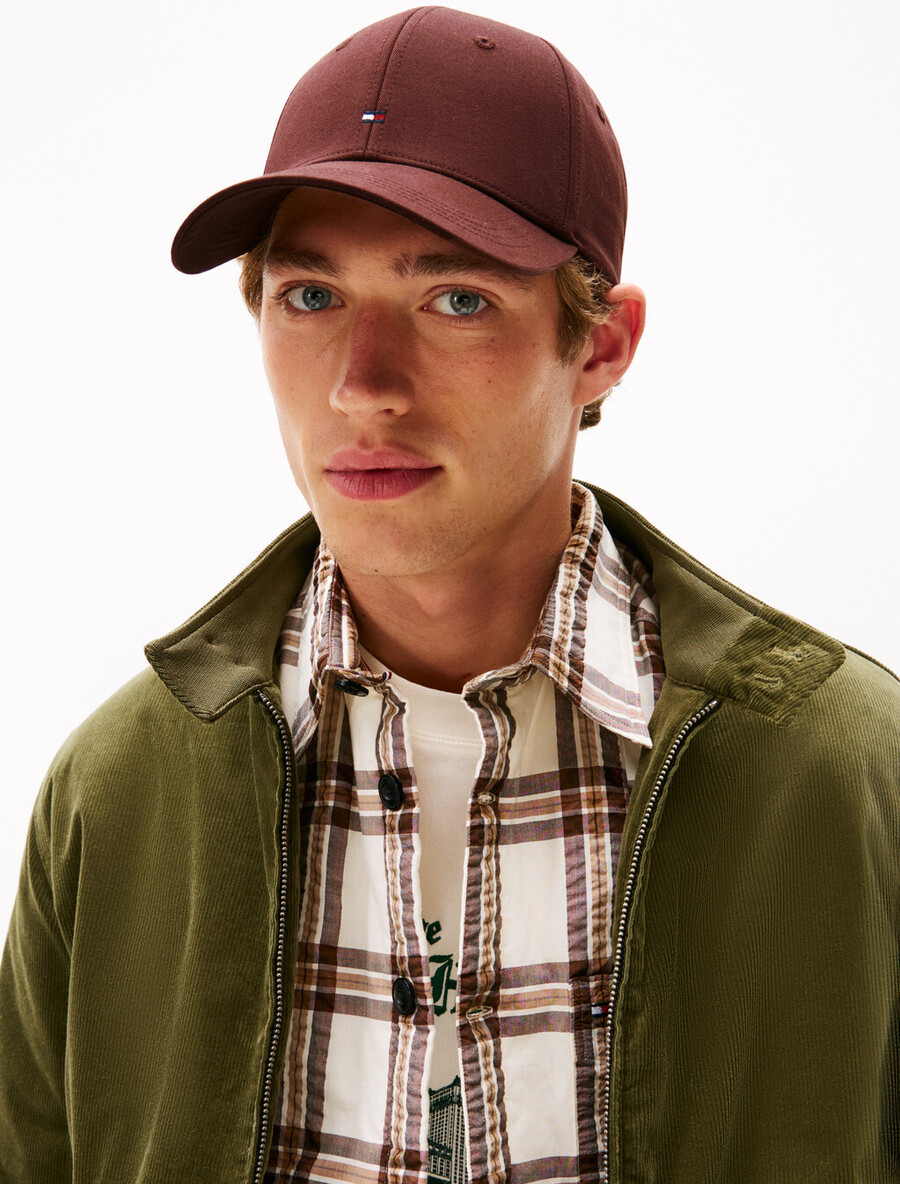cappellino da baseball a sei pannelli con bandiera hilfiger