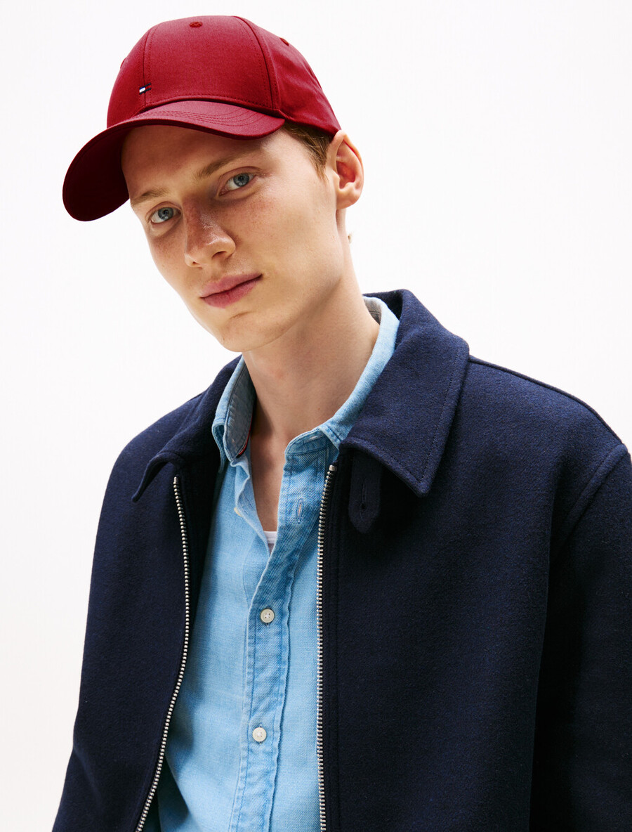 cappellino da baseball a sei pannelli con bandiera hilfiger