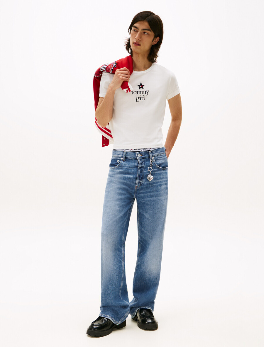 jeans tommy girl a vita bassa e rilassati