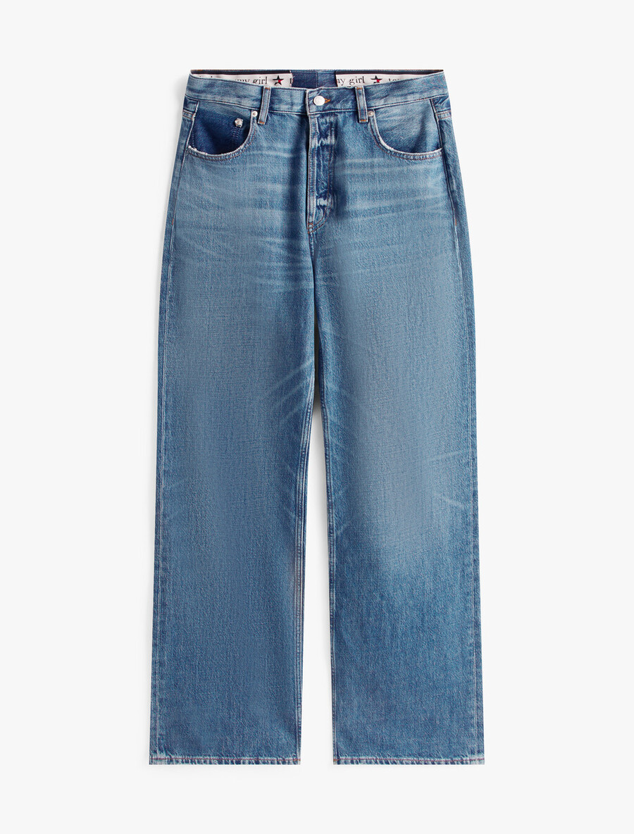 jeans tommy girl a vita bassa e rilassati