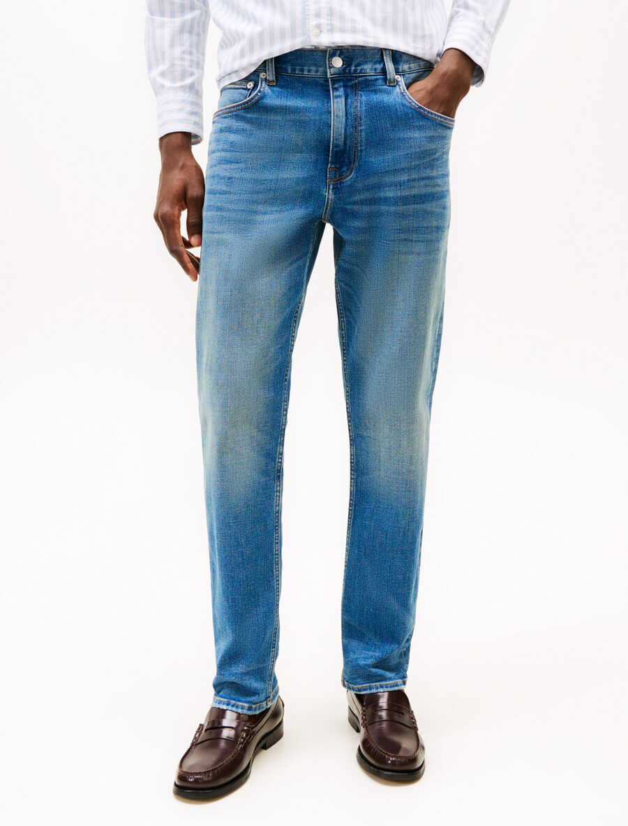 jeans a gamba dritta con baffi