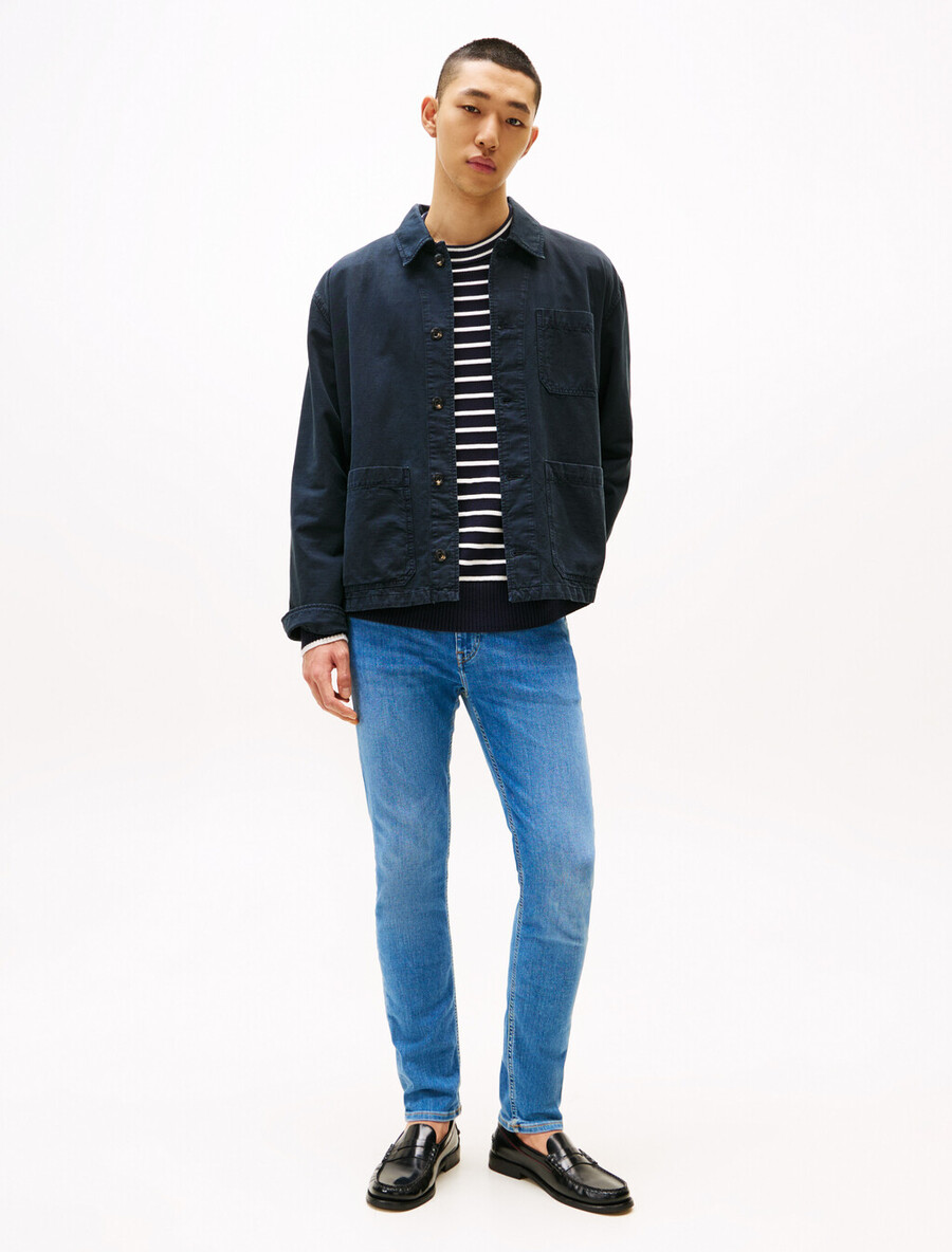 jeans dritti e rilassati sbiaditi