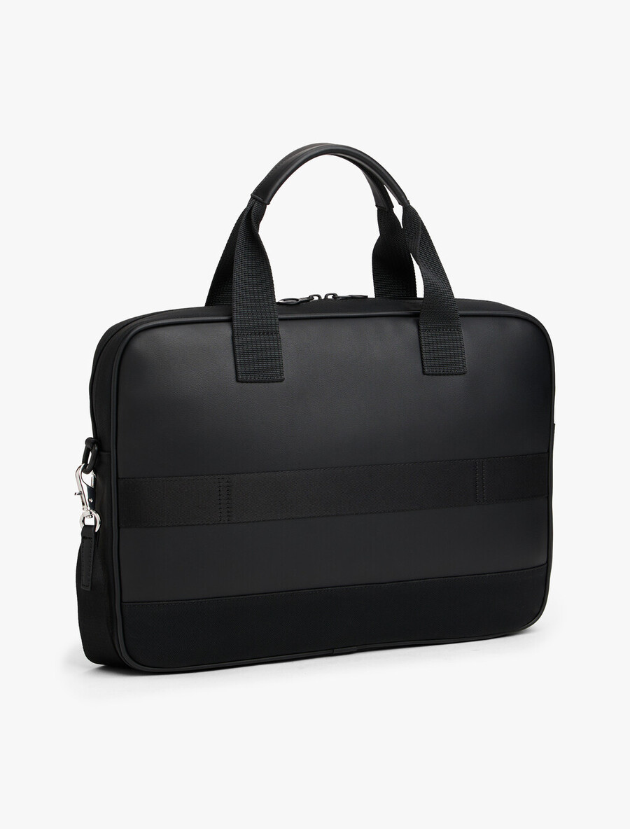 borsa per laptop con logo in metallo