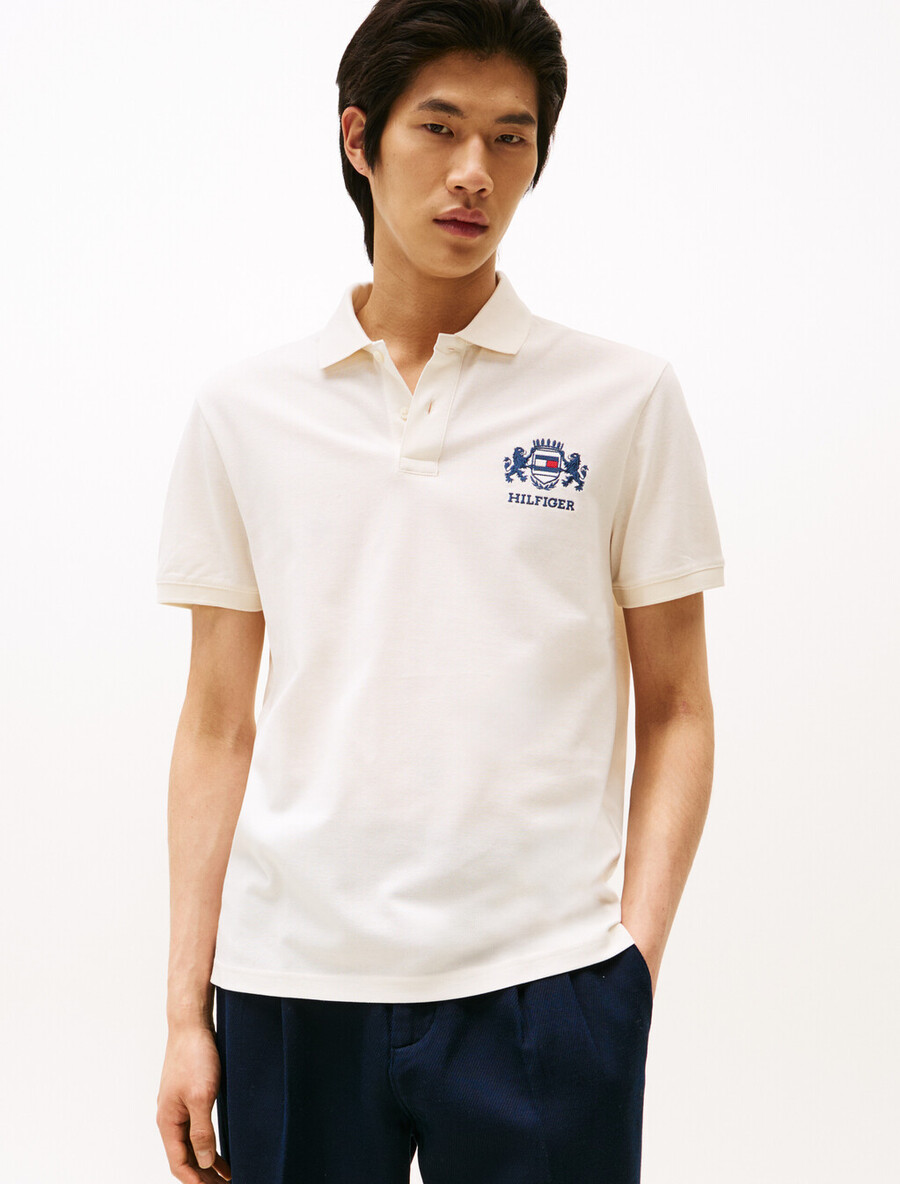 polo con ricamo del logo vestibilità regolare