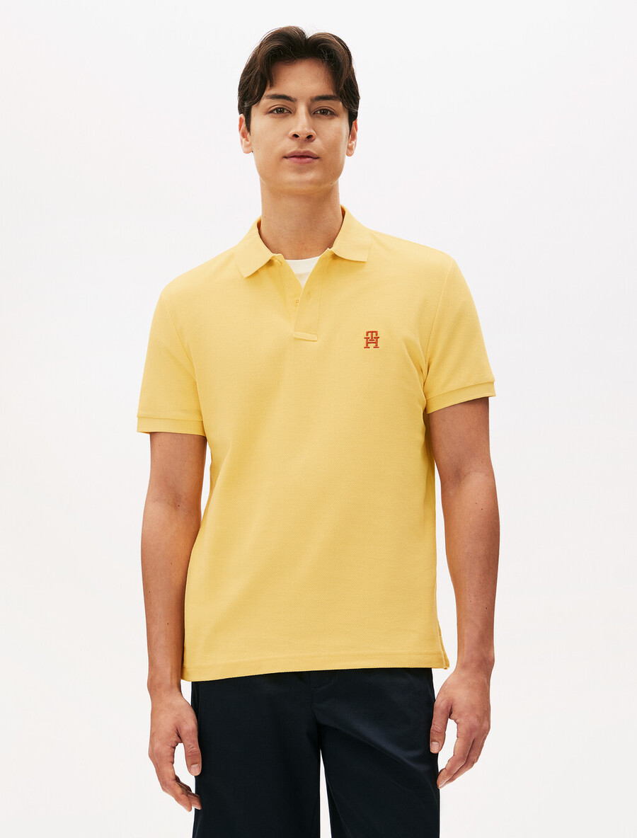 polo regolare con logo monogramma