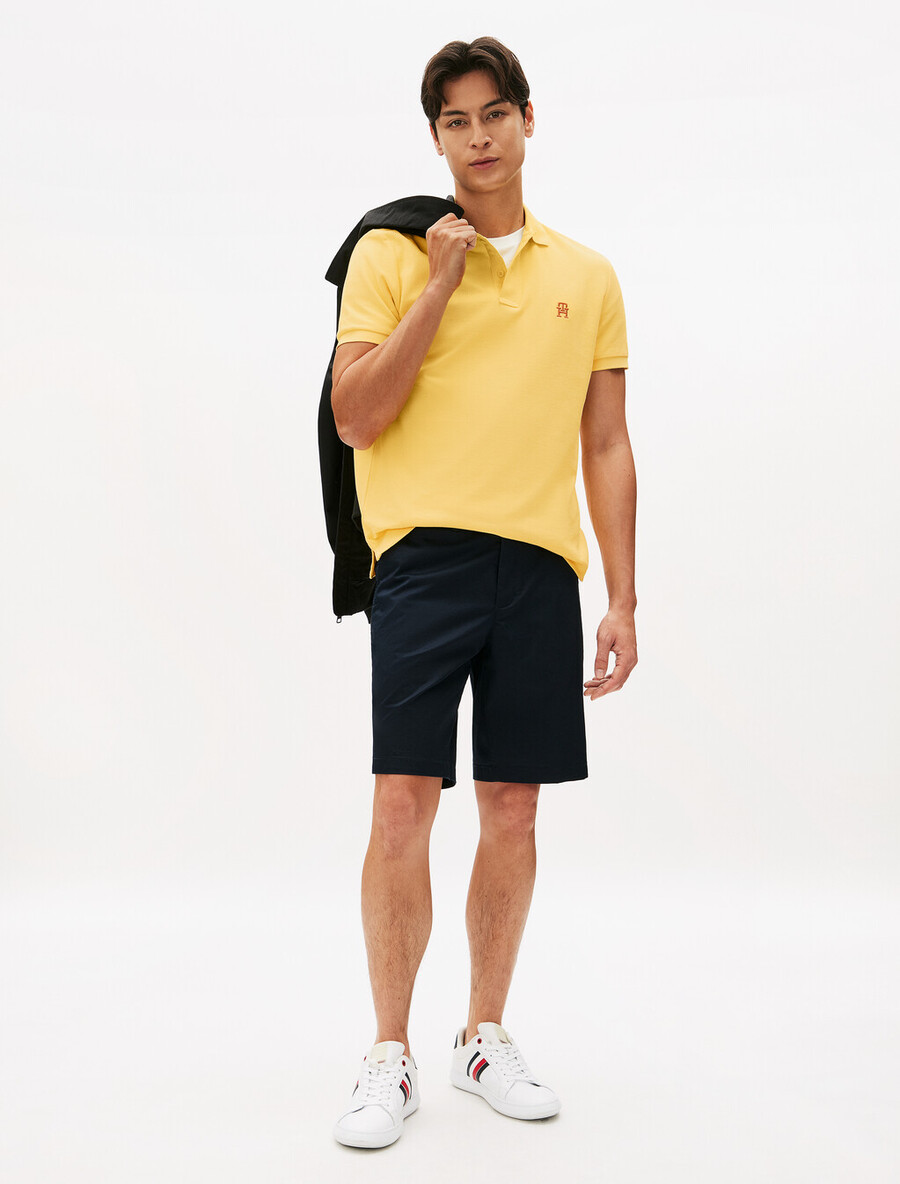 polo regolare con logo monogramma