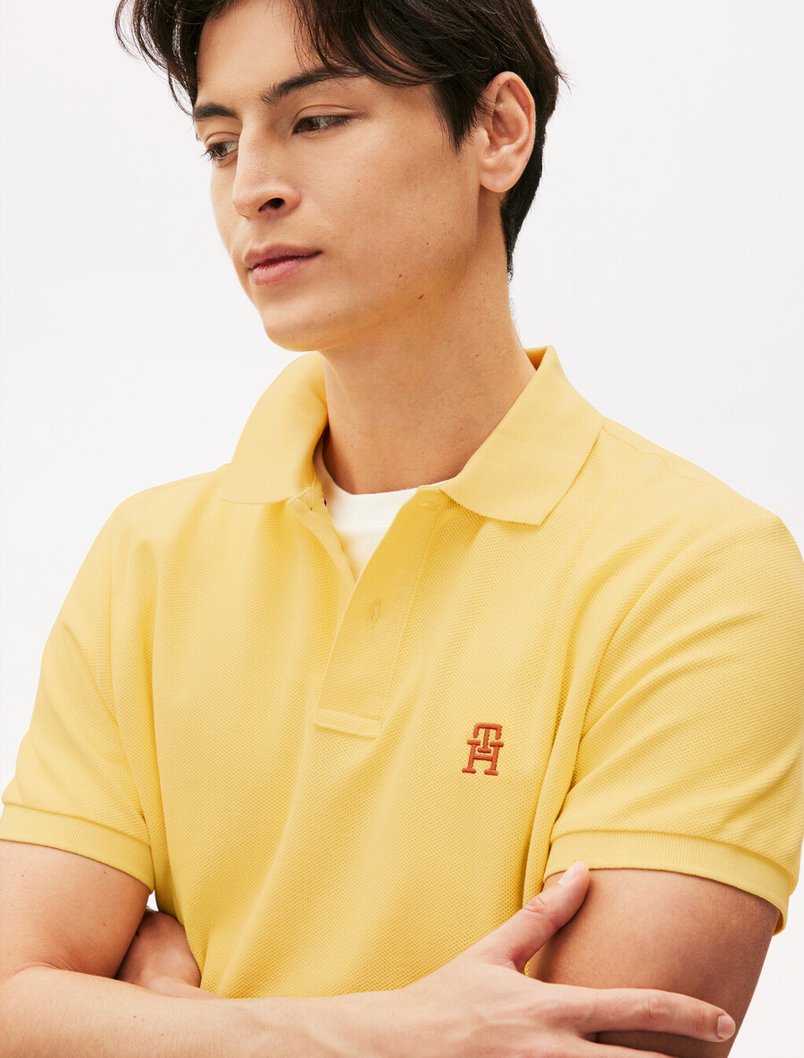 polo regolare con logo monogramma