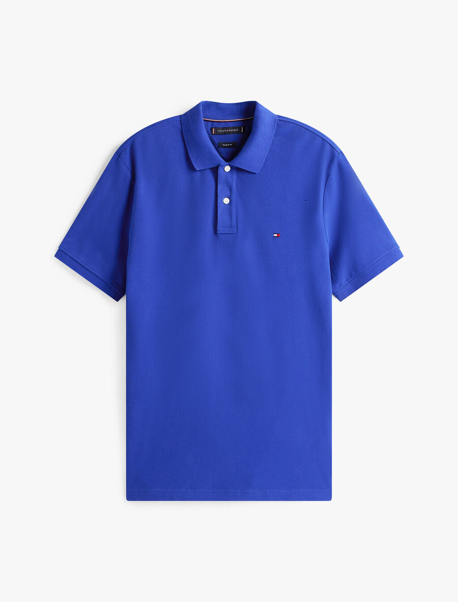 polo regolare con patta in tartan