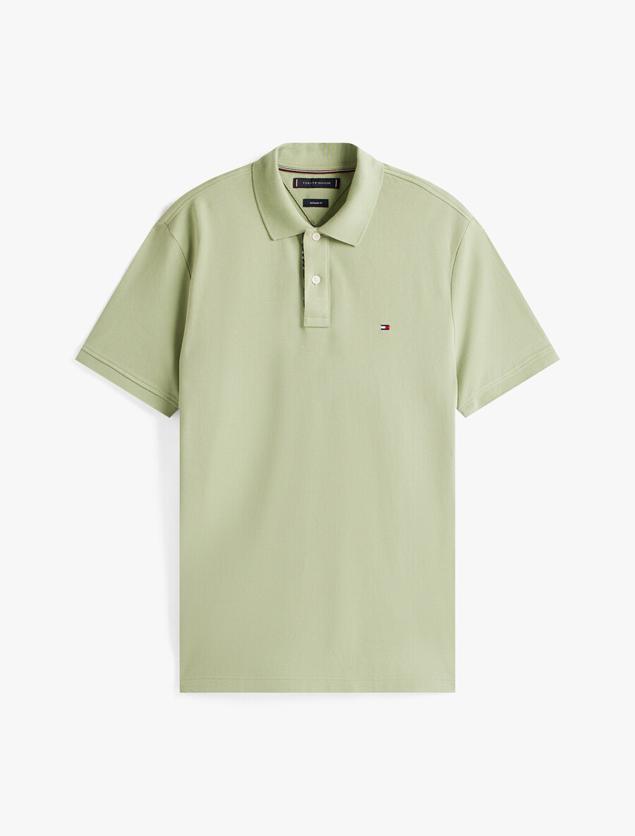 polo regolare con patta in tartan