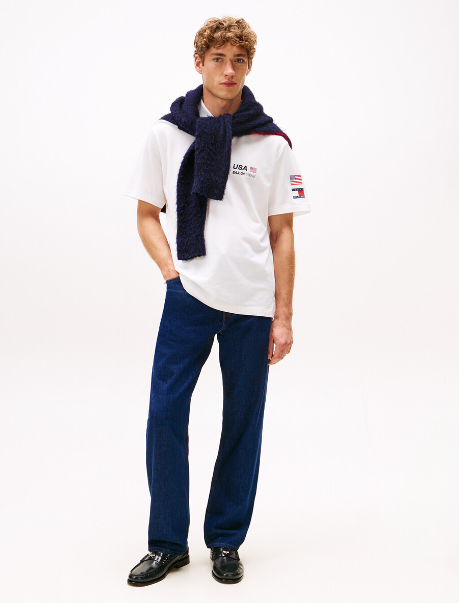 polo tommy x us sail gp team in piqué vestibilità comoda