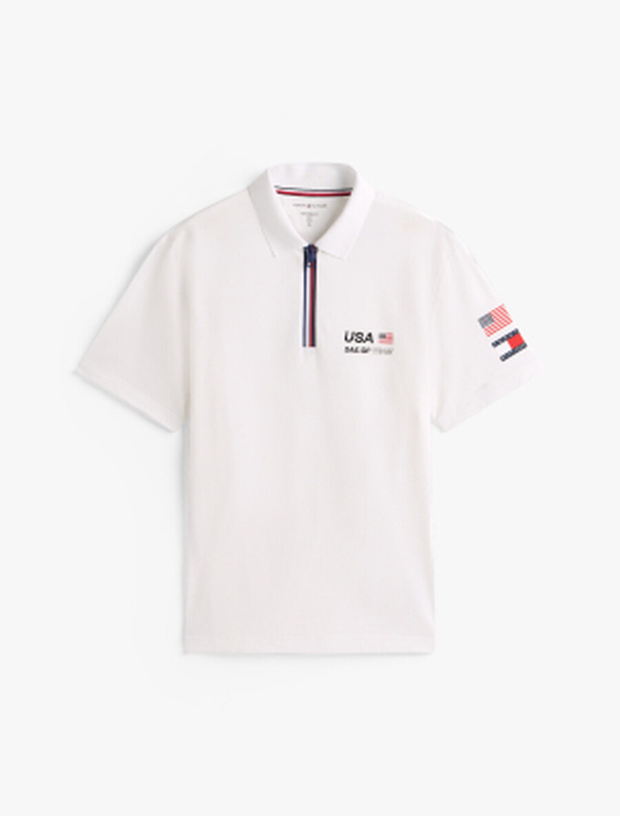 polo tommy x us sail gp team in piqué vestibilità comoda