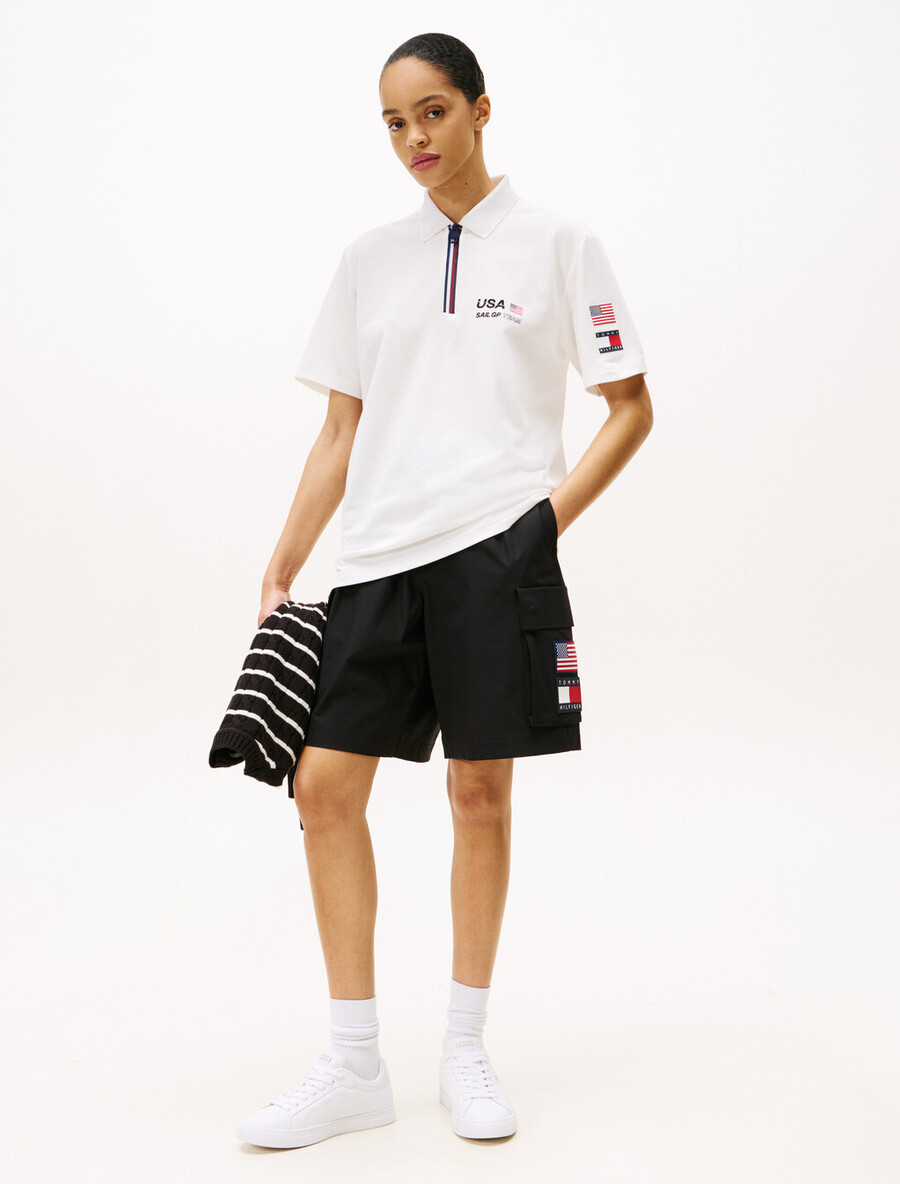 polo tommy x us sail gp team in piqué vestibilità comoda