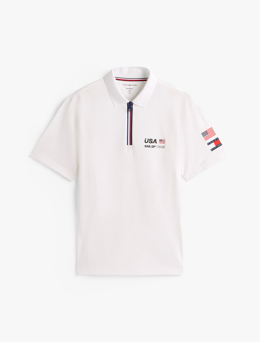 polo tommy x us sail gp team in piqué vestibilità comoda