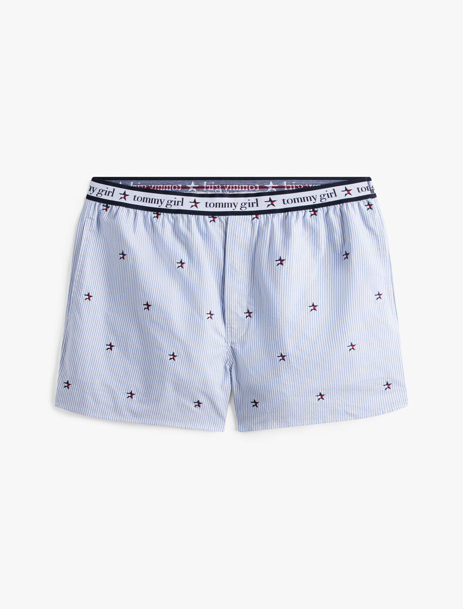 tommy girl pantaloncini larghi ithaca striped star embroidery