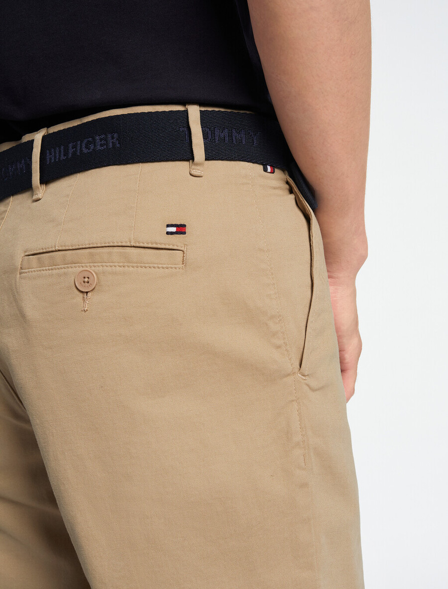 pantaloncini essential brooklyn in twill di cotone biologico con cintura