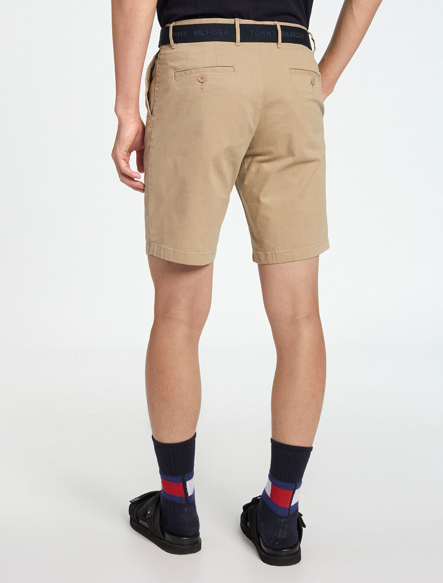 pantaloncini essential brooklyn in twill di cotone biologico con cintura