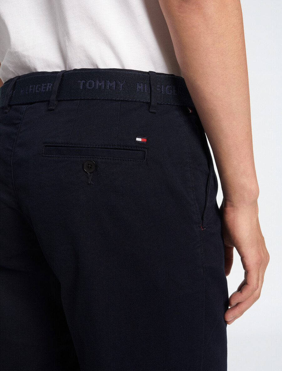 pantaloncini essential brooklyn in twill di cotone biologico con cintura