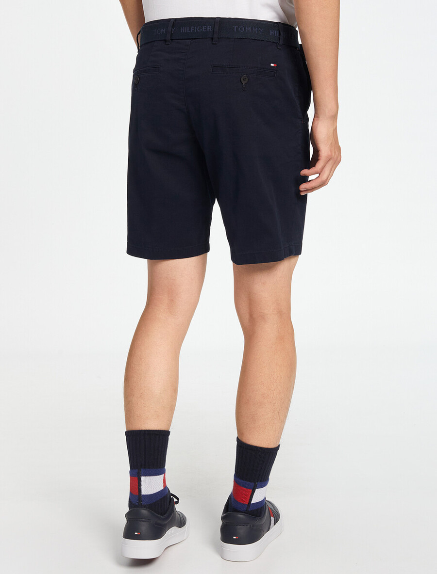 pantaloncini essential brooklyn in twill di cotone biologico con cintura