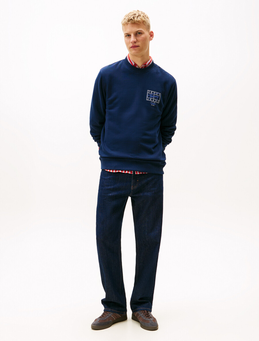 felpa con stampa grafica tommy flag