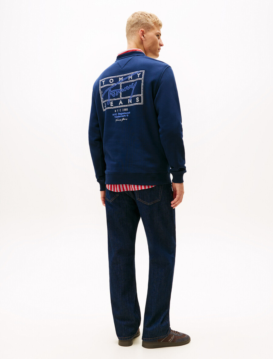 felpa con stampa grafica tommy flag