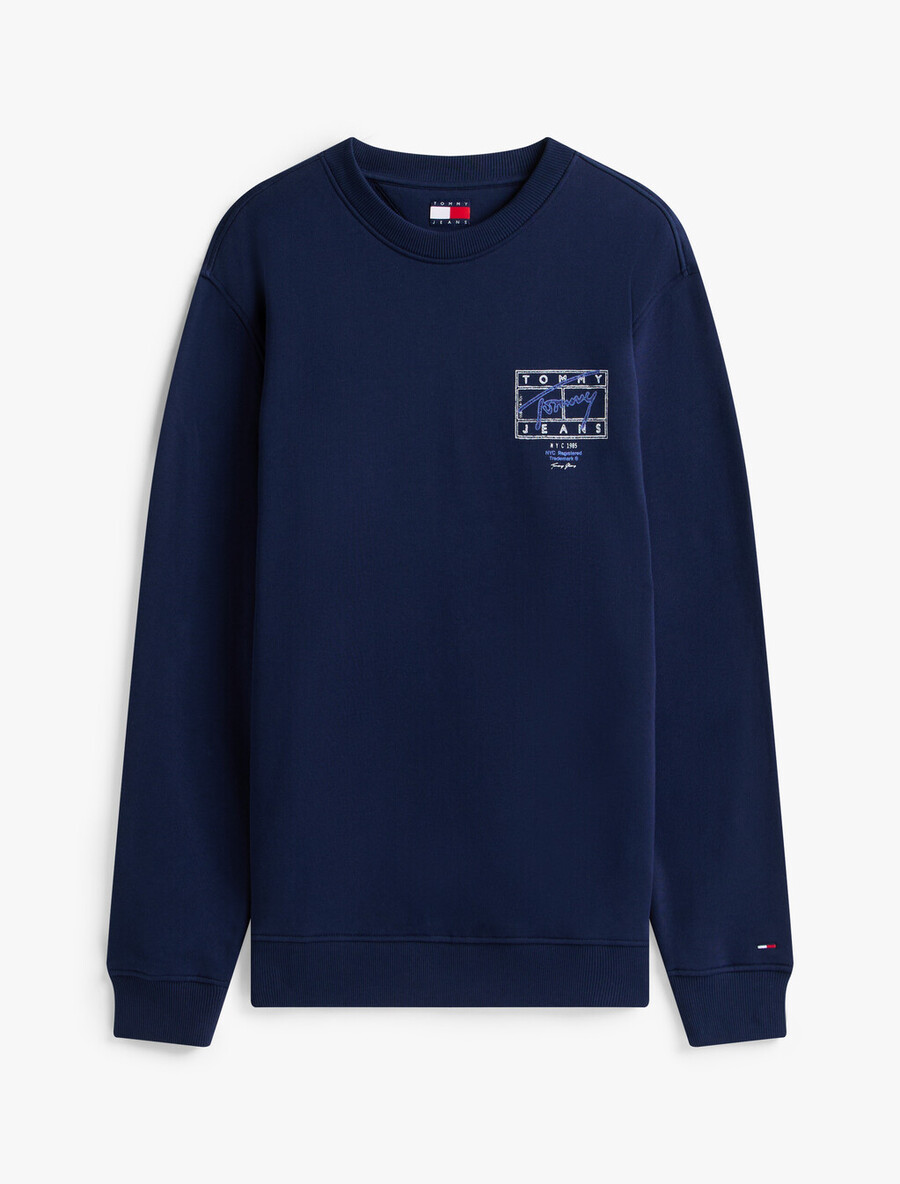 felpa con stampa grafica tommy flag