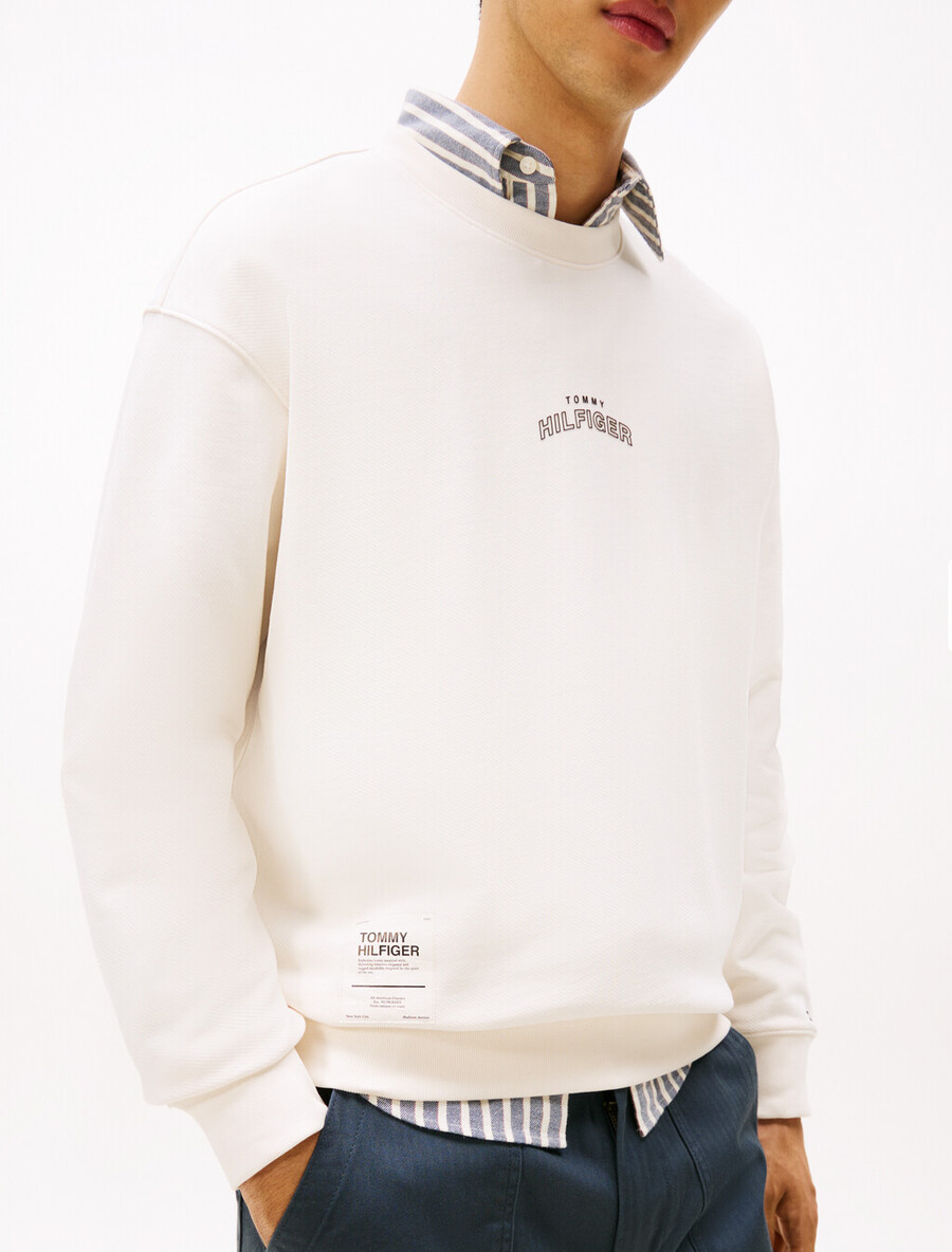 felpa girocollo in twill pesante