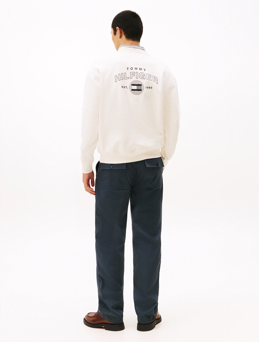 felpa girocollo in twill pesante