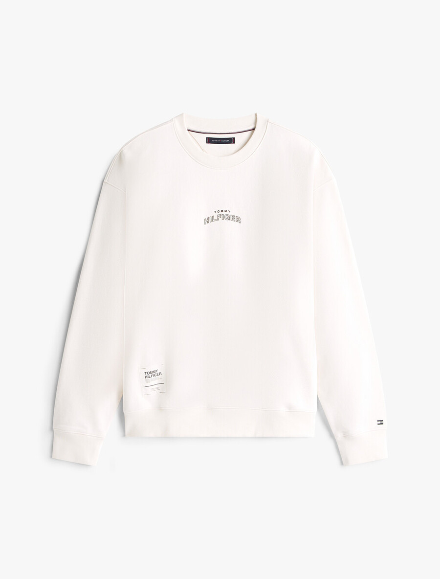 felpa girocollo in twill pesante