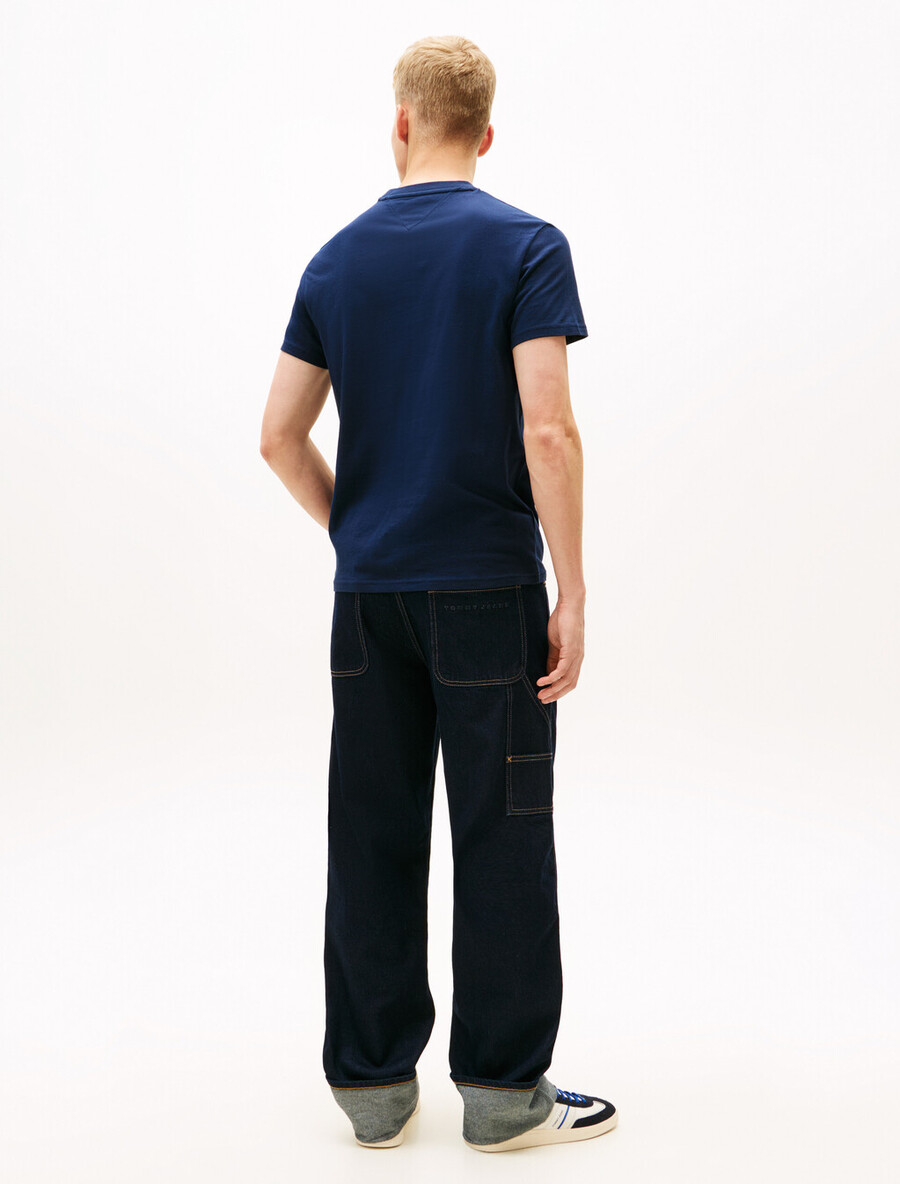 t-shirt slim in jersey con logo