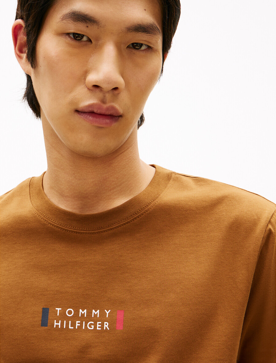 t-shirt a maniche lunghe con logo in jersey