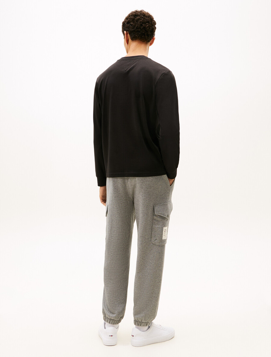 t-shirt a maniche lunghe in cotone interlock