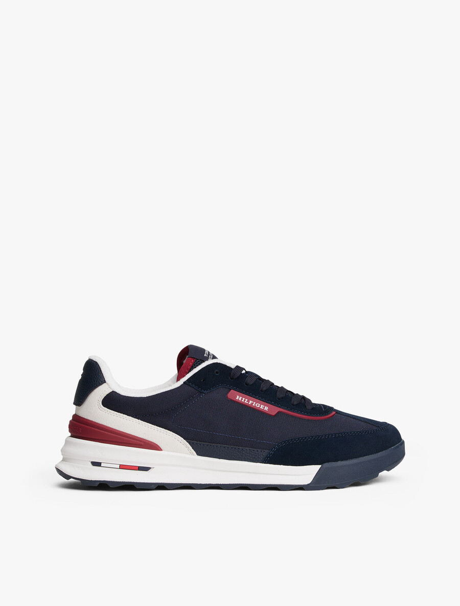 scarpe da ginnastica retrò in suede misto