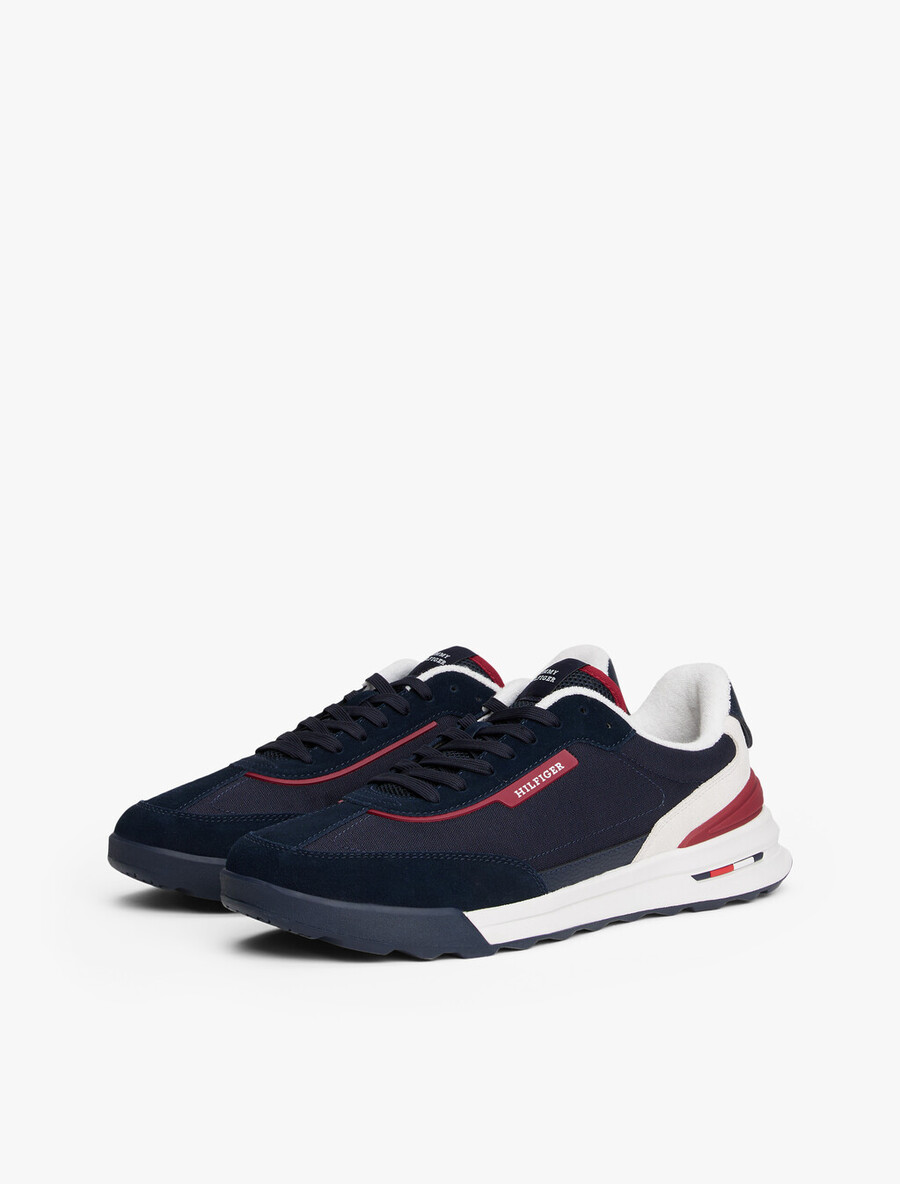 scarpe da ginnastica retrò in suede misto