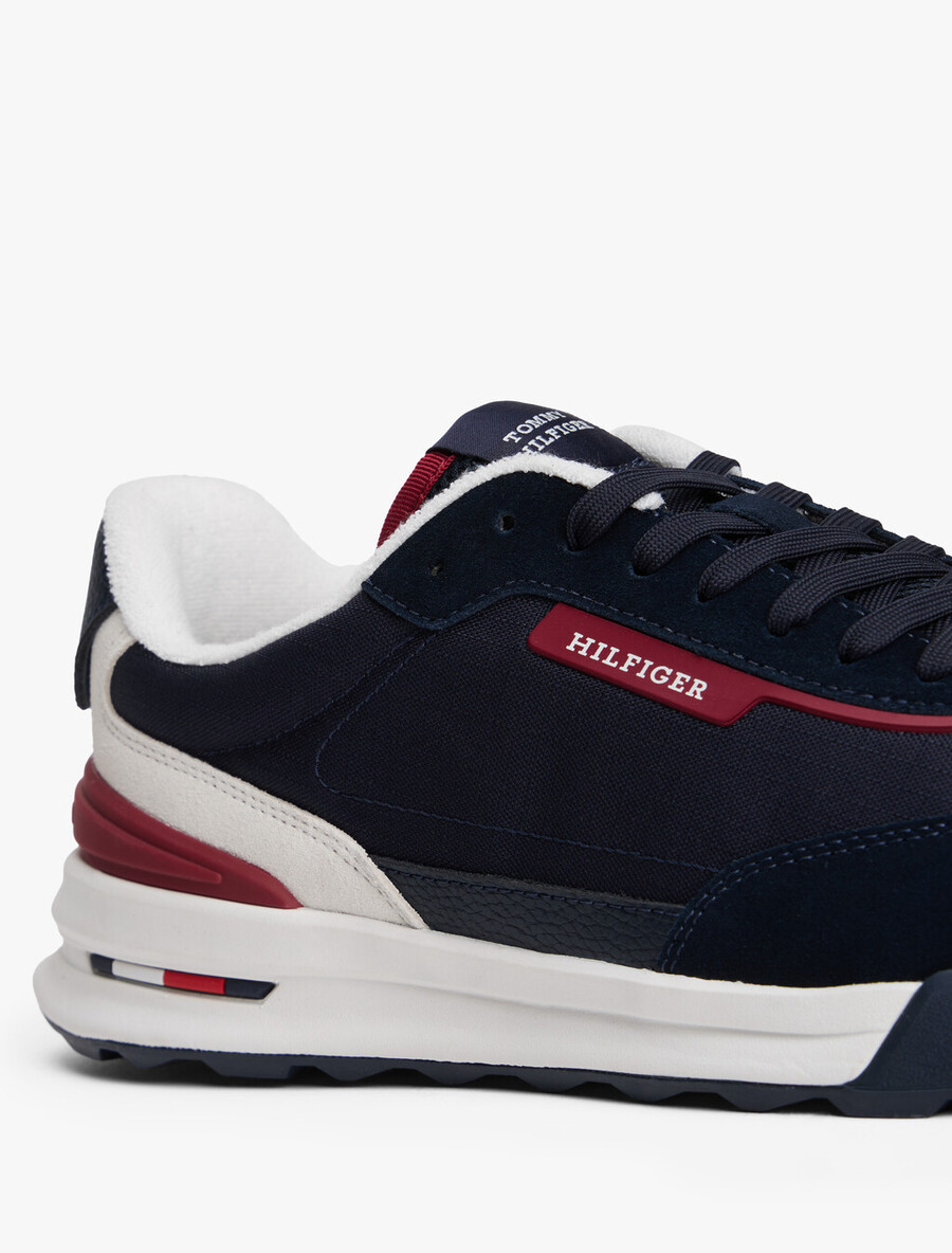 scarpe da ginnastica retrò in suede misto