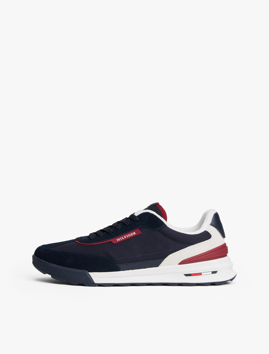 scarpe da ginnastica retrò in suede misto