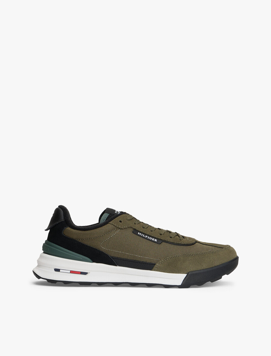 scarpe da ginnastica retrò in suede misto