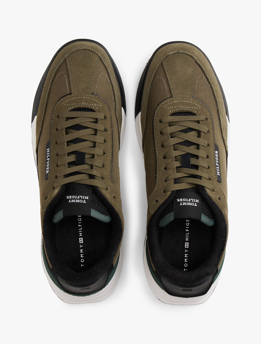 scarpe da ginnastica retrò in suede misto