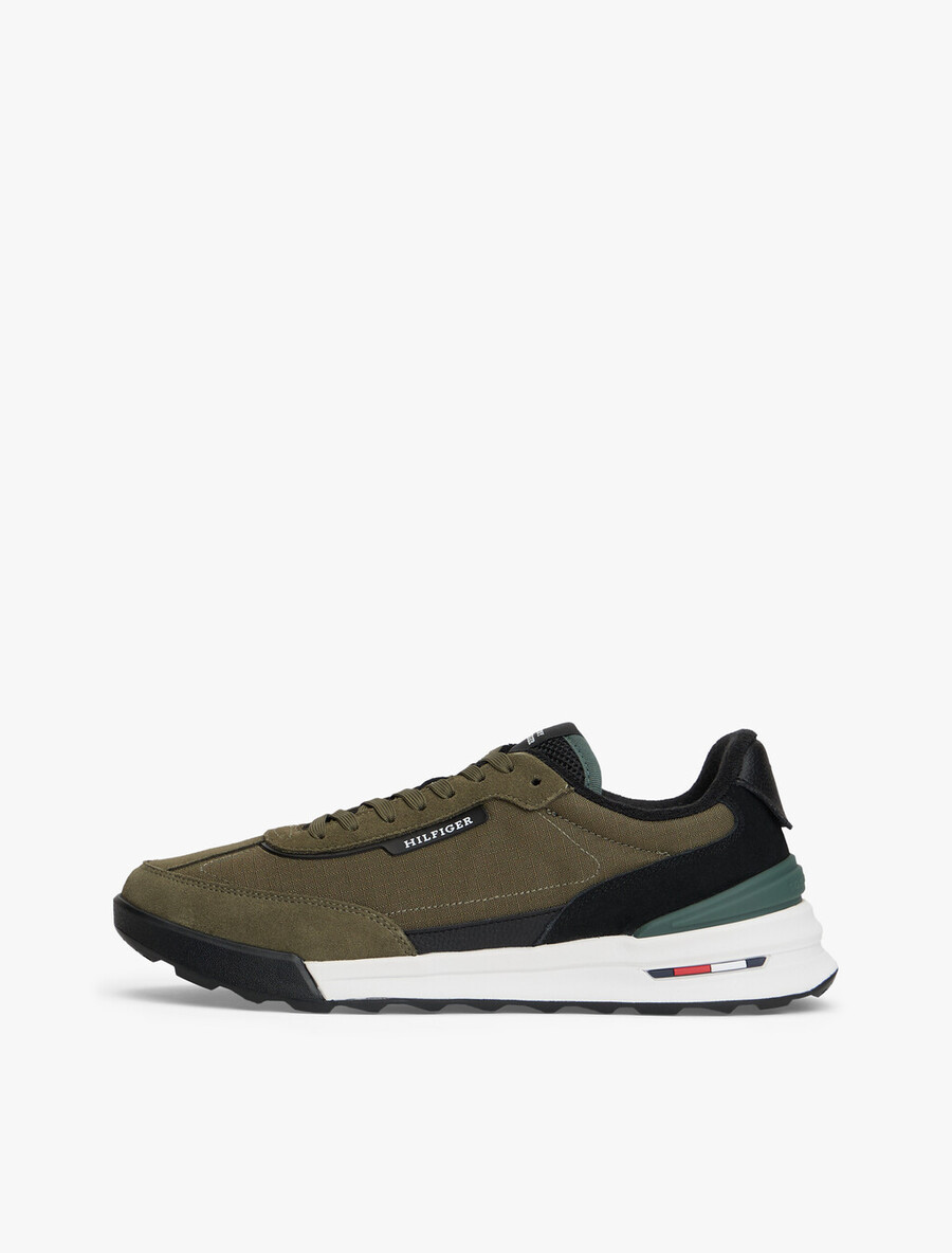 scarpe da ginnastica retrò in suede misto