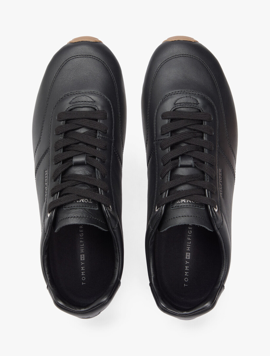 scarpe da ginnastica in pelle con logo a basso profilo