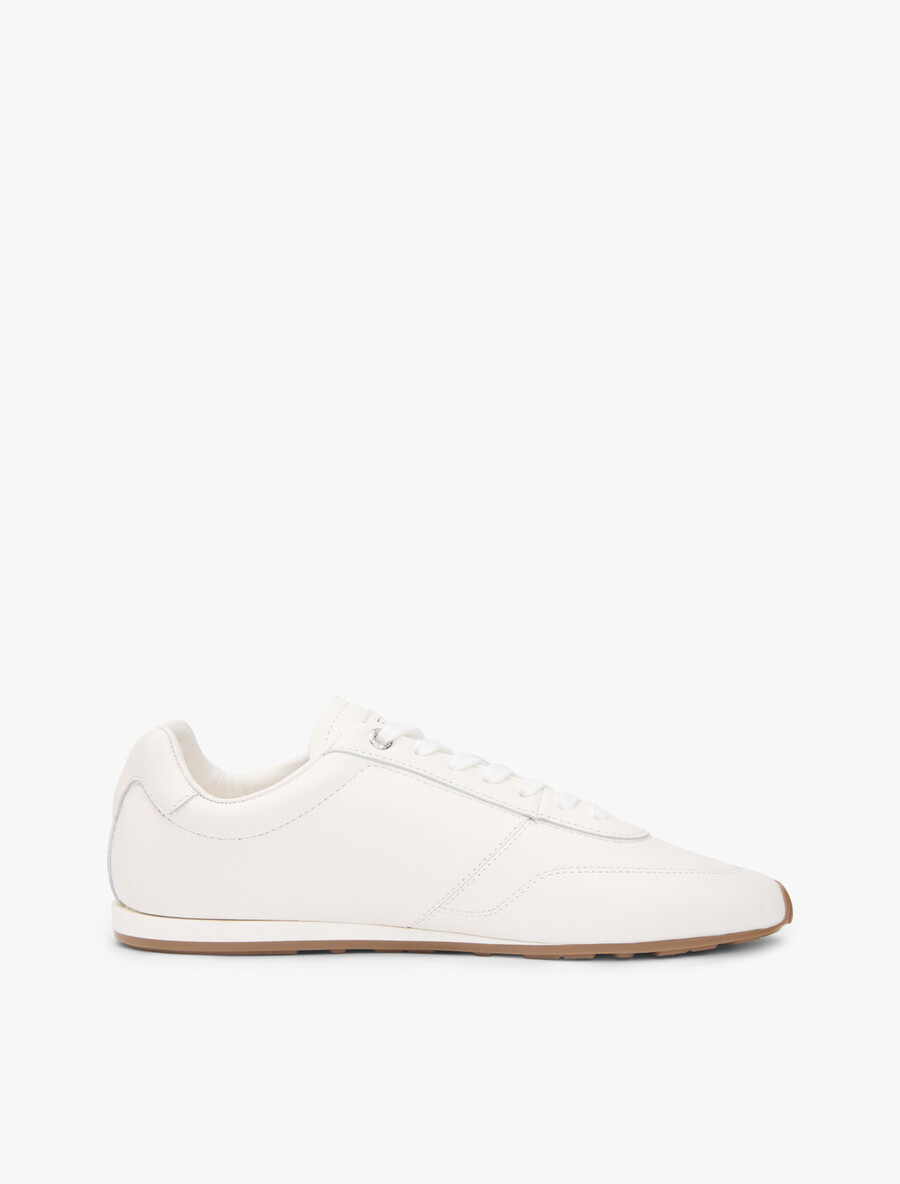 scarpe da ginnastica in pelle con logo a basso profilo