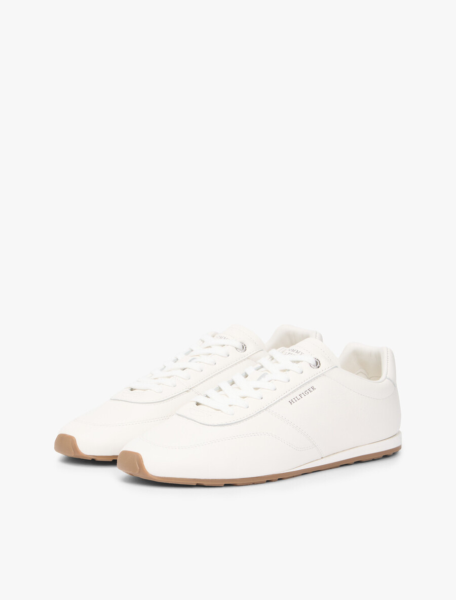 scarpe da ginnastica in pelle con logo a basso profilo