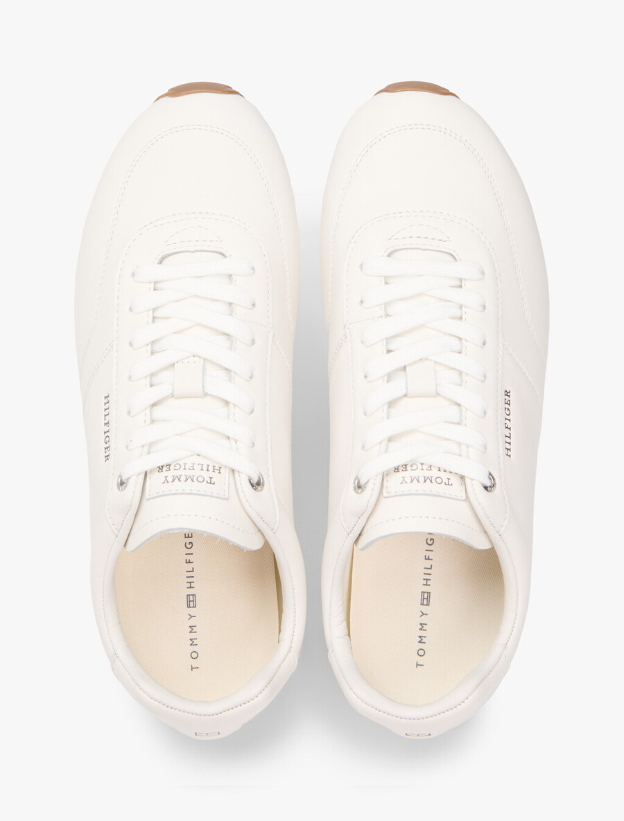 scarpe da ginnastica in pelle con logo a basso profilo