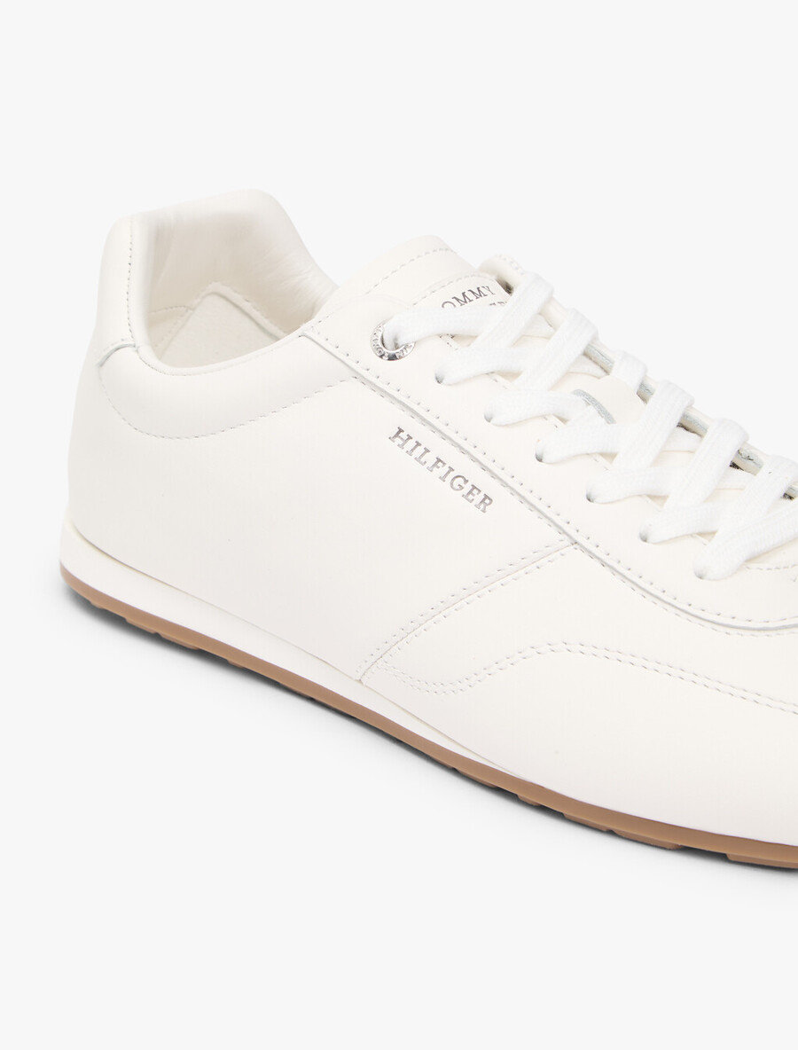 scarpe da ginnastica in pelle con logo a basso profilo